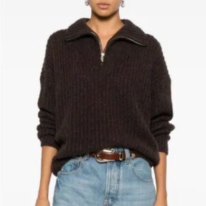 Elegant Dark Brown Turtleneck Sweater